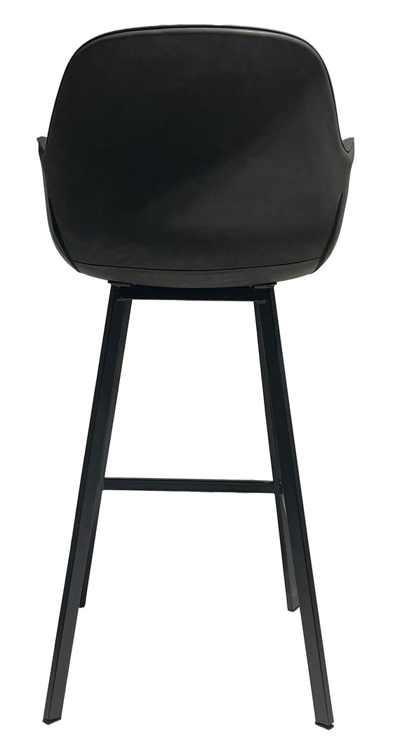 MANHATTAN ARM BAR STOOL HIDE SLATE
