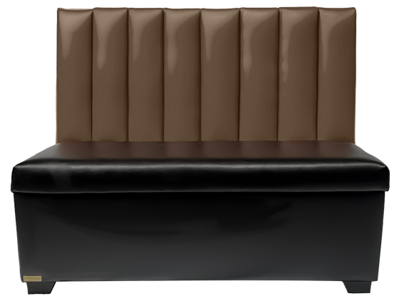 Banquette Seating - Fluted Finish Series - Black Base