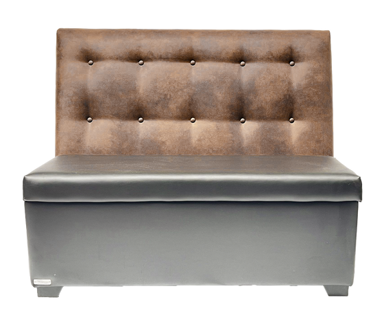 BANQUETTE SEATING - SQUARE BUTTON SERIES - BLACK BASE