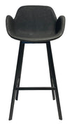 MANHATTAN ARM BAR STOOL HIDE SLATE
