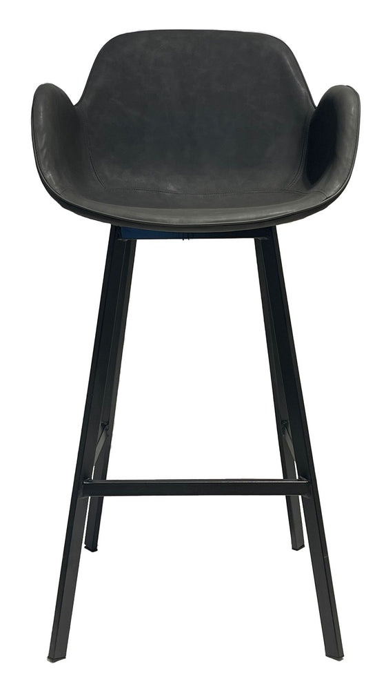 MANHATTAN ARM BAR STOOL HIDE SLATE
