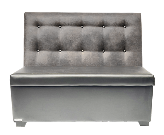 BANQUETTE SEATING - SQUARE BUTTON SERIES - BLACK BASE