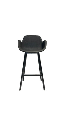  MANHATTAN ARM BAR STOOL HIDE SLATE