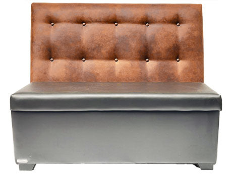 BANQUETTE SEATING - SQUARE BUTTON SERIES - BLACK BASE